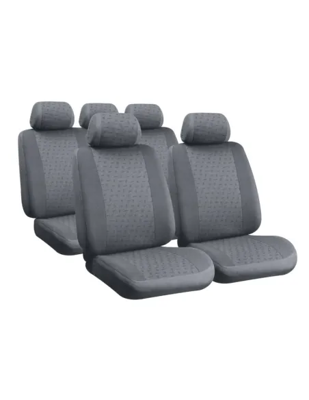 Funda Asiento Glamur En Poliester 8 Piezas Gris