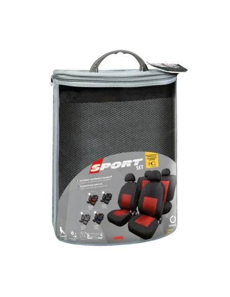 Funda Asiento Deportivo En Poliester 8 Piezas Gris