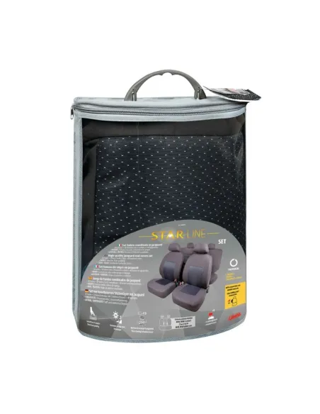 Funda Asiento Start Line En Poliester 8 Piezas Negro