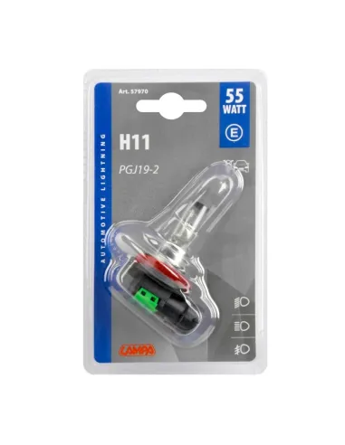 Lampara H11 12V 55W Pgj19-2 (Blister 1 Unidad)