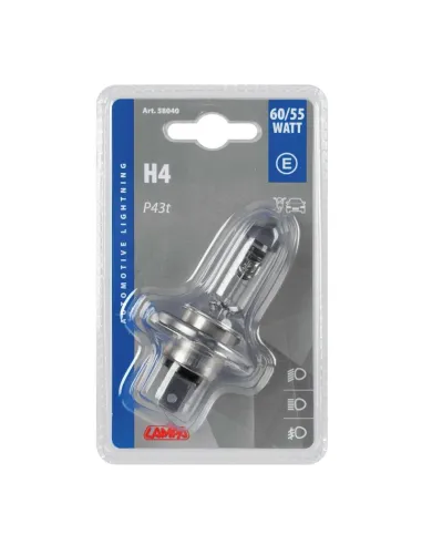 Lampara H4 12V 60-55W P43T Homologacion E (1 Unidad)