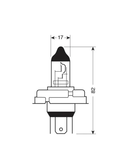 Lampara H5 12V 60/55W P45T Homologacion E (1 Unidad)