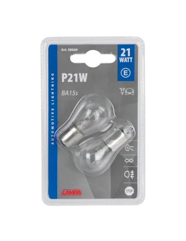 Lampara P21W 1 Filamento 12V 21W Ba15S...
