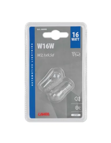 Lampara 12V 16W W2,1X9, 5D Homologacion E...
