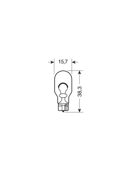 Lampara 12V 16W W2,1X9, 5D Homologacion E (Blister 2 Unidades)