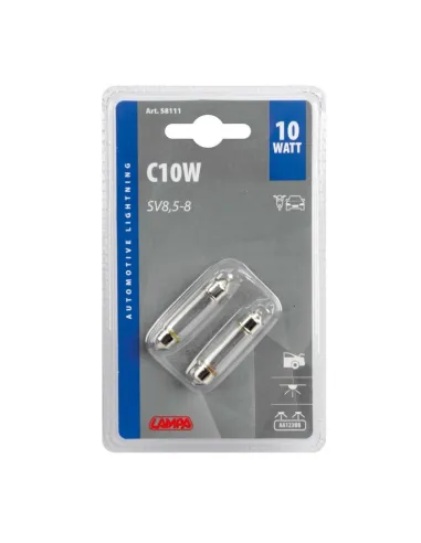 Lampara C10W 12V 10W Sv8,5 Homologacion E (2...