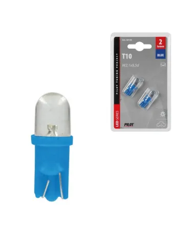 Lampara T10 12V Azul (Blister 2 Unidades)