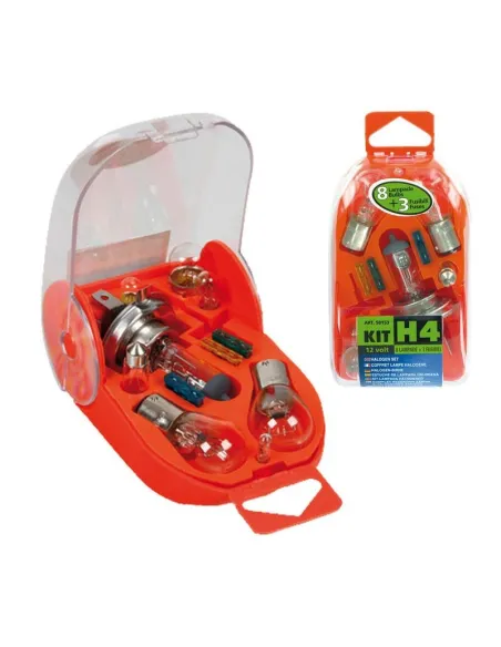 Estuche De Lamparas H4 12V (8 Lamparas + 3 Fusibles)
