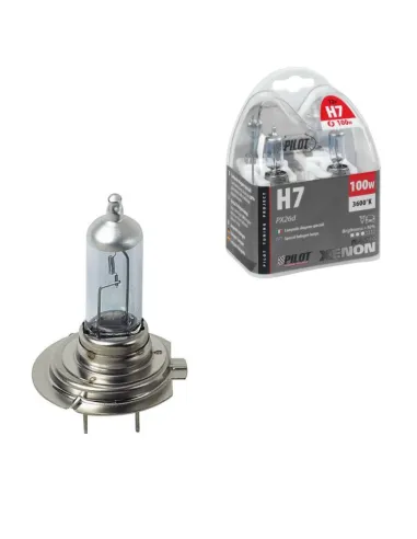 Lampara H7 Halógena Xenon 12V 100W Px26D (Blister 2 Unidades)