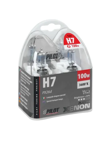Lampara H7 Halógena Xenon 12V 100W Px26D (Blister 2 Unidades)