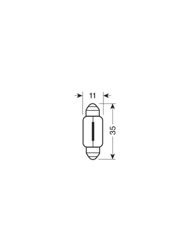 Lampara C5W 11X35 Mm 12V 5W 2V8,5-8 (Blister 2 Unidades)