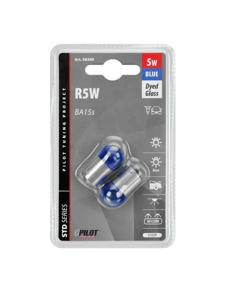 Lampara R5W Blue 12V 5W Ba15S (Blister 2 Unidades)