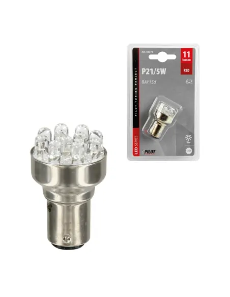 Lampara P21/5W Multiled Roja 12V 21/5W Bay15D (Blister 1 Unidad)