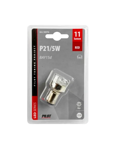 Lampara P21/5W Multiled Roja 12V 21/5W Bay15D (Blister 1 Unidad)