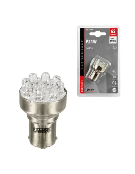 Lampara P21W Multi Led Blanca 12V 21W Ba15S (Blister 1 Unidad)