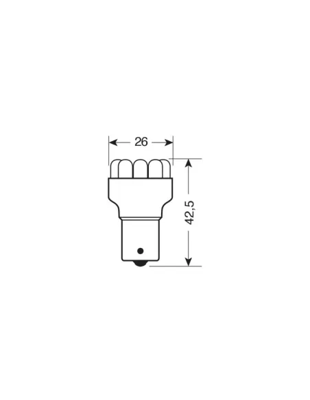 Lampara P21W Multi Led Blanca 12V 21W Ba15S (Blister 1 Unidad)