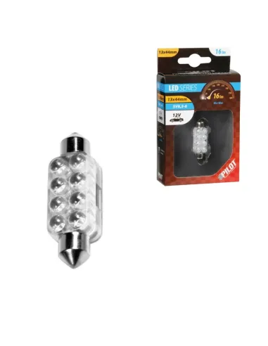 Lampara 8 Led Azul 12V 13 Mm X 44 Mm Sv8,5-8 (Blister 1 Unidad)