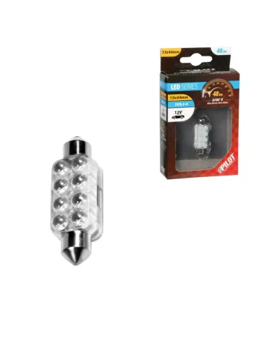 Lampara 8 Led Blanca13X44 Mm 12V Sv8,5-8 (Blister 1  Unidad)