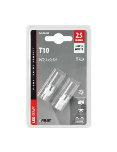 Lampara T10 Mega Led 12V 2 Super Chips W2,1X9,5D (Blister...