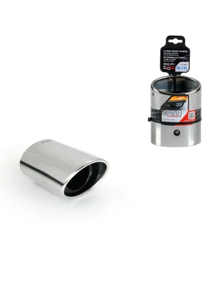 Tubo De Escape Acero Inox Ts-17 Ovalado Diam 43-58 Mm