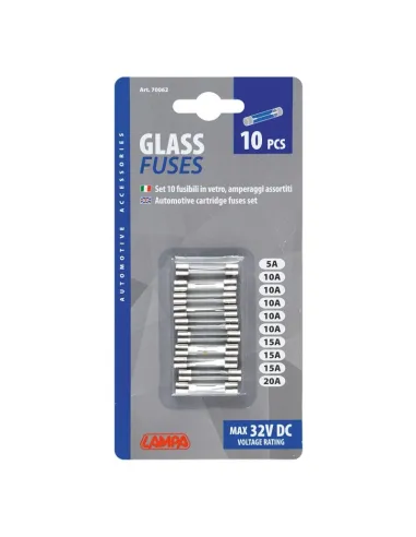Fusibles De Vidrio Grandes 10 Piezas