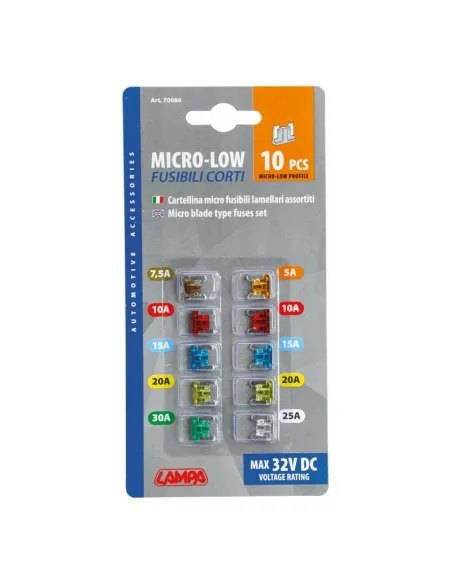 Fusibles Planos Micro Perfil Bajo 10 Piezas