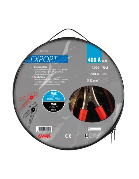 Cables De Arranque 12/24V 400A Cable 250 Cm 12 Mm2