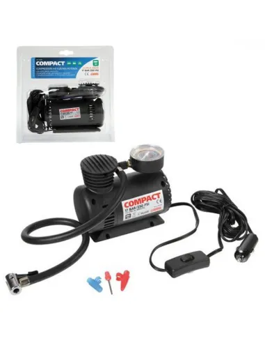 Compresor Compact Con Manometro 12V 200W