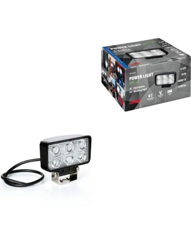 Faro Auxiliar Rectangular Blanco 6 Led 10/30V 18W