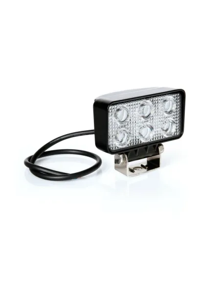 Faro Auxiliar Rectangular Blanco 6 Led 10/30V 18W