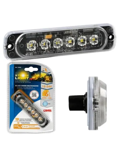 Luz Estroboscopica Multifuncion 6 Led 12/24V Ambar