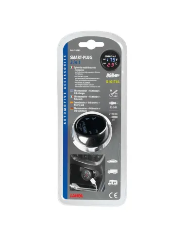 Enchufe Multifincion Termometro Voltimetro Toma...