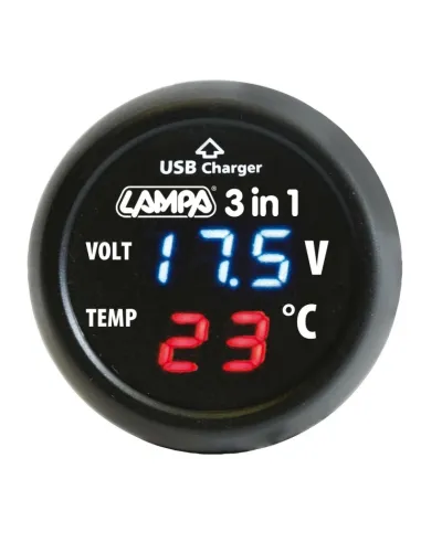 Enchufe Multifincion Termometro Voltimetro Toma...