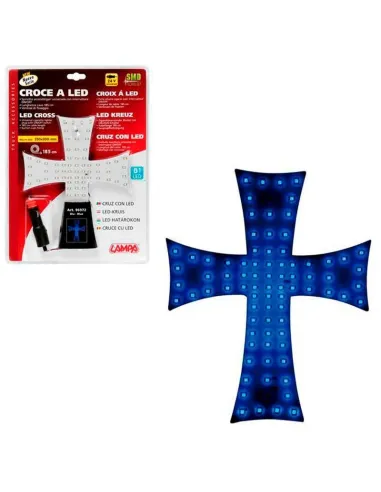 Cruz Luminosa Azul 24V 81 Led 200X250 Mm Cable 200 Cm