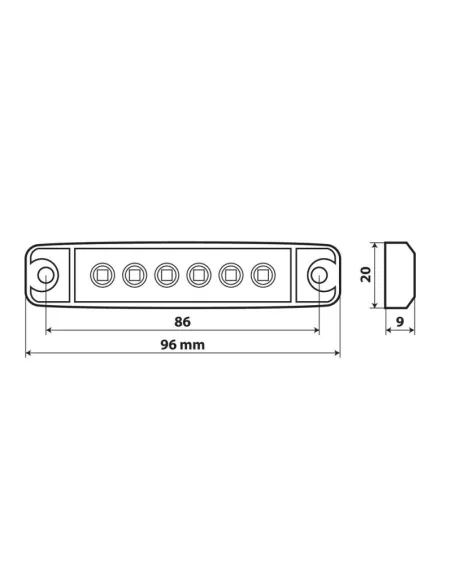 Luz De Galibo 6 Led 12/24V Blanca