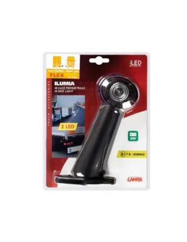 Piloto Perimetral 2 Led 24V 60º Flexible Derecha