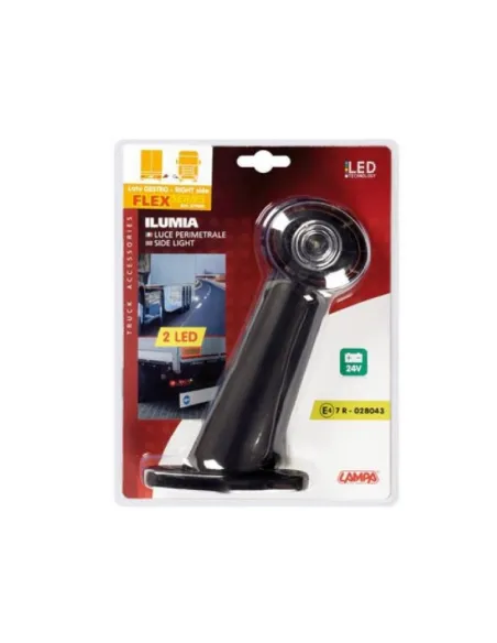 Piloto Perimetral 2 Led 24V 60º Flexible Derecha