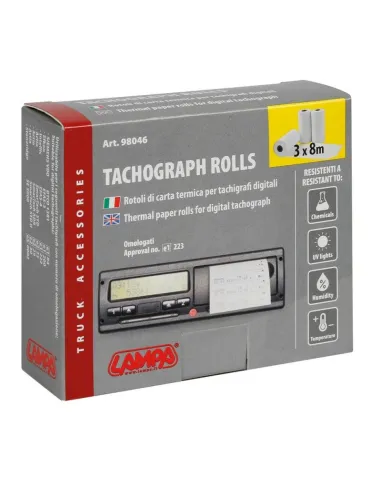 Rollo Papel Tacografo Digital 3 Unidades