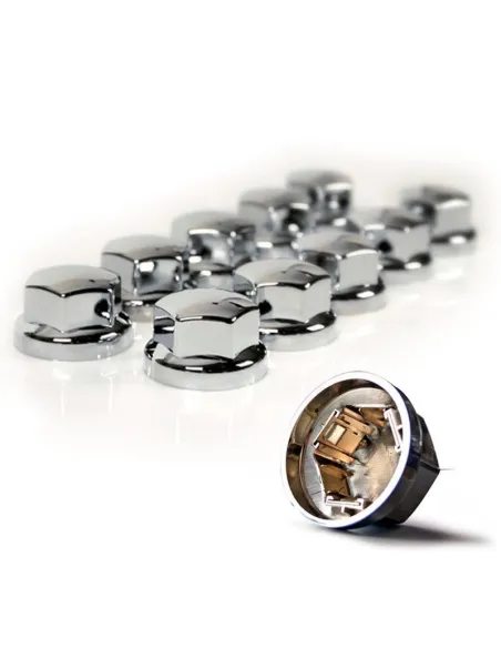 Embellecedor Tornillo Ruedas Cromadas 32-33 Mm Blister 10 Unidades