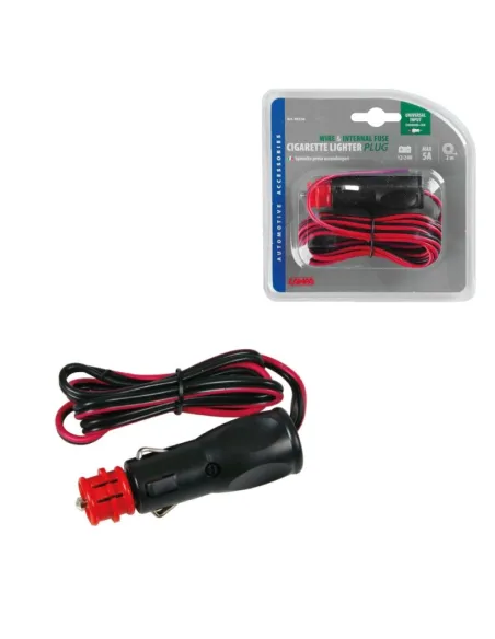 Enchufe Mechero Universal Cable 2 M 5A 12/24V