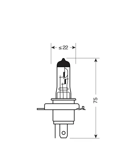 Lampara H4 24V 75/70W P43T Homologacion E (Blister 1 Unidad)