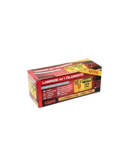 Lampara Py21W 1 Filamento Ambar 24V 21W Homologacion E (Caja 10 Unidades)