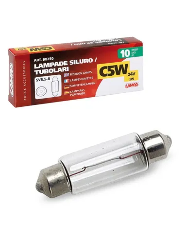 Lampara C5W Siluro 24V 5W Sv8,5-8 Homologacion E (Caja 10