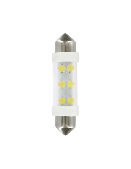 Lampara 11X41 Mm 6 Led Siluro Blanco 24V Sv8,5-8 (Blister 2 Unidades)