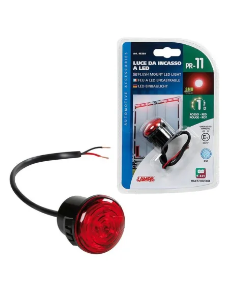 Luz Galibo Impermeable Homologada 1 Led 12/24V Roja