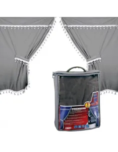Cortinas De Camion Gris Oscuro 9 Piezas