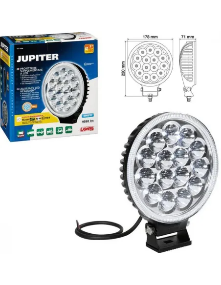 Faro Auxiliar Jupiter 15 Led 12/24V 178 Mm Homologacion E R112