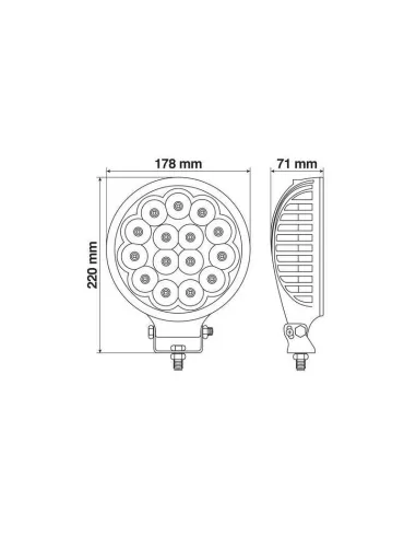Faro Auxiliar Jupiter 15 Led 12/24V 178 Mm...
