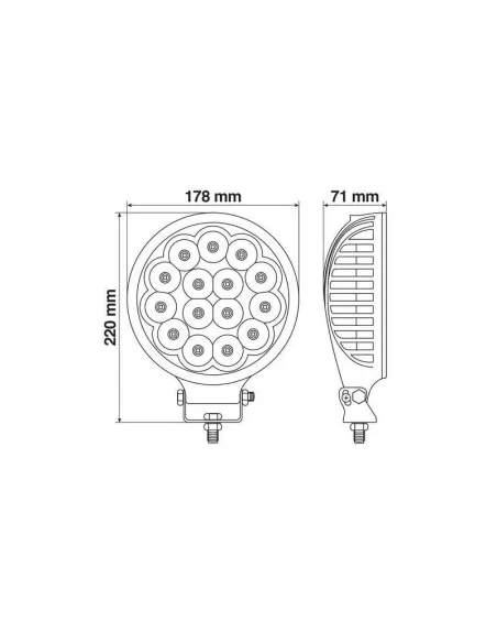 Faro Auxiliar Jupiter 15 Led 12/24V 178 Mm Homologacion E R112