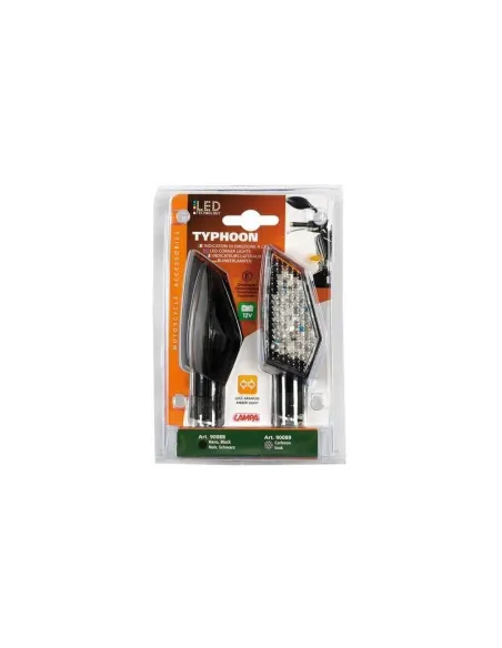 Intermitente Led Negro Modelo Typhoon 12V Homologacion E